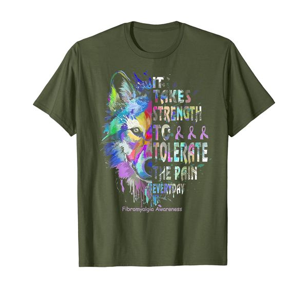 

it takes strength to tolerate the pain fibromyalgia awarenes, White;black