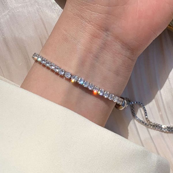 

s925 silver super magic diamond pull out the friend bracelet, Black