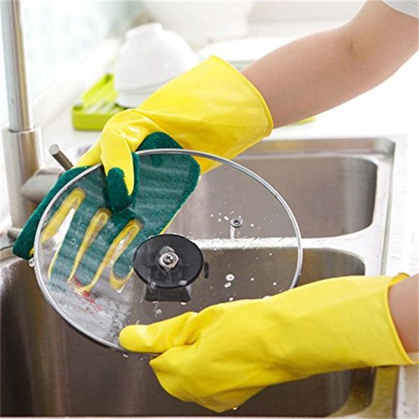 

disposable gloves magic rubber silicone dish washing kitchen sponge household latex for dishwashing
