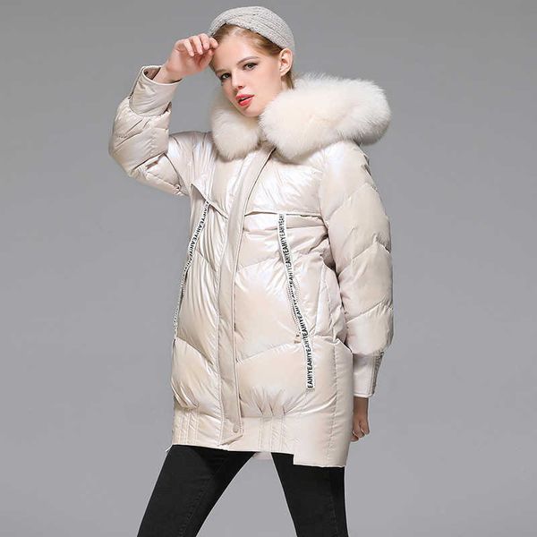 

90 white duck down et women's short korean winter fashion big collar thickened warm