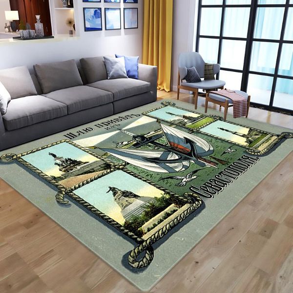 

carpets modern nordic style geometric printing floor mat door non-slip carpet bedroom living room home decoration