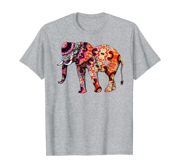 

spiritual elephant t shirt, White;black