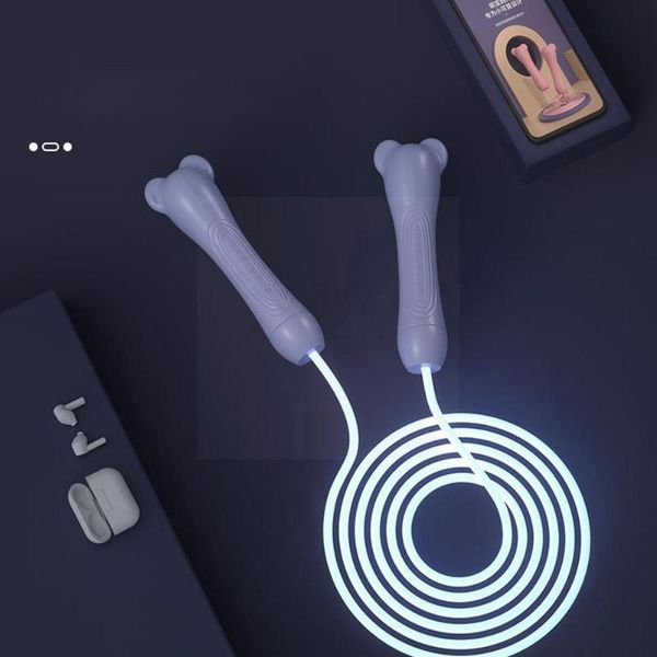 

jump ropes 2 meters adjustable fitness skipping rope luminous exercise equipment g8z5