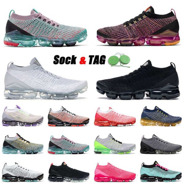 

2021 est quality fk running shoes tn plus mens women triple black all white south beach fly knit 3.0 trainers sneakers 36-45