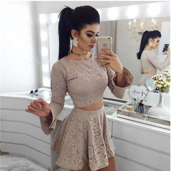 

black cocktail dresses lace net short party dress lace-up elegant