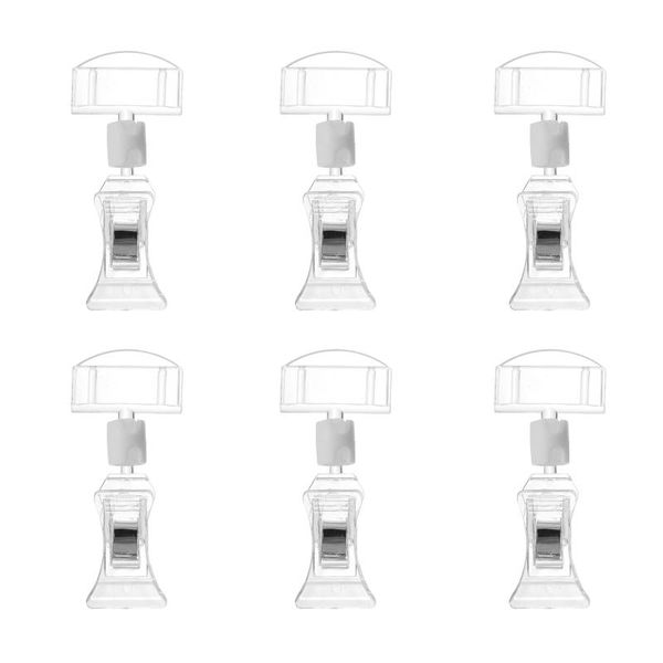 

frames 6pcs price tag display holder food sign advertising clip useful clamp