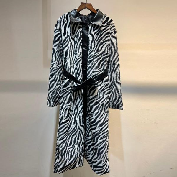 

women's jackets red roosarosee spring autumn women turn-down collar long sleeve fashion stripes print 2 color coat overcoat outw, Black;brown