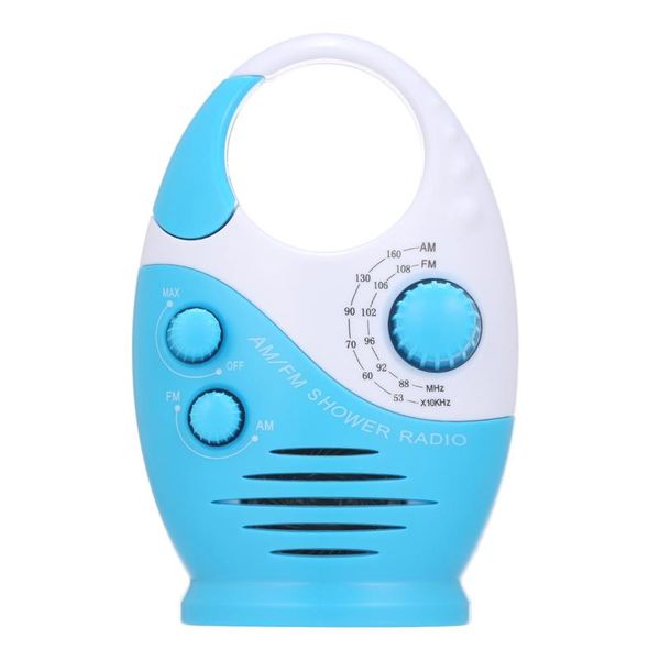 

am/fm mini shower radio fm built-in speaker cute portable radio hanging bathroom bath cabin life waterproof music radios