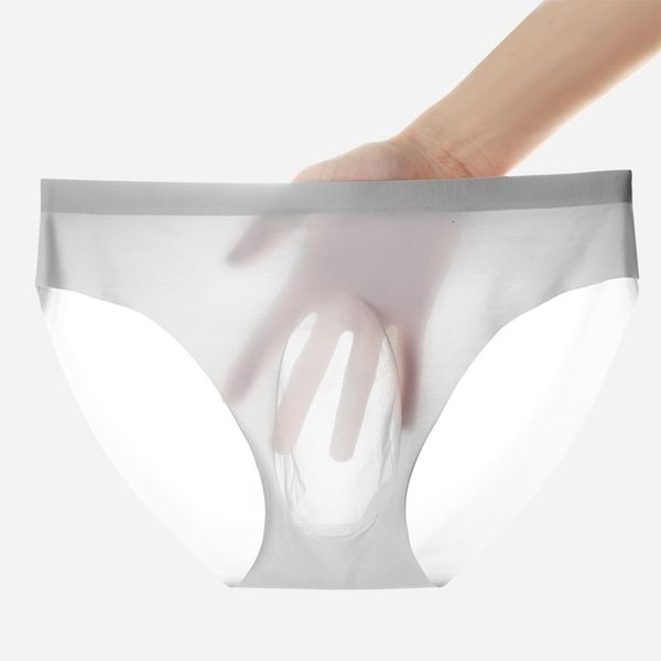 

3-d ardennes pouch men one piece of seamless ice side panties summer breeches men's underwear ropa interior hombre, Black;white