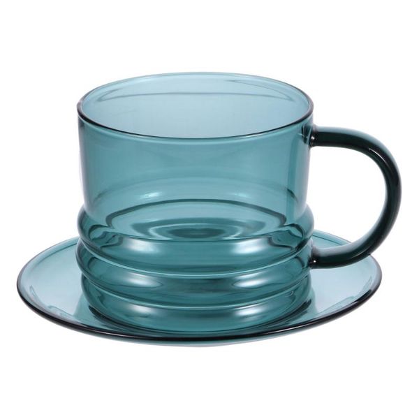 

mugs 1 set coffee cup with saucer borosilicate glass mug tea and kit