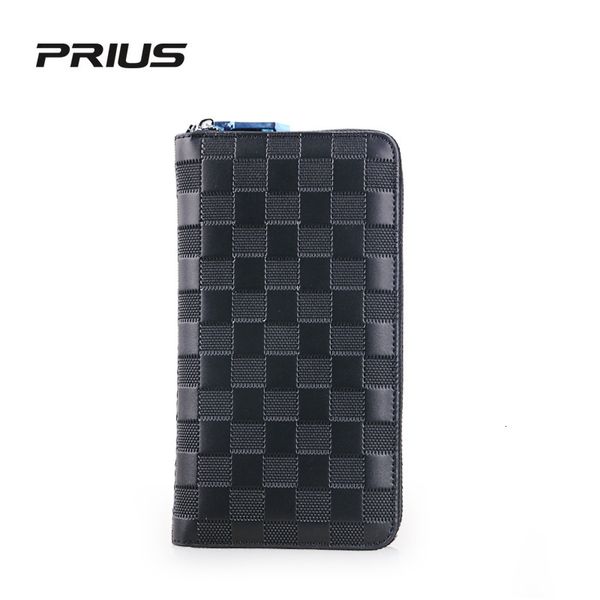 

wallet prius 2021 men's leather long hand bag card, Red;black
