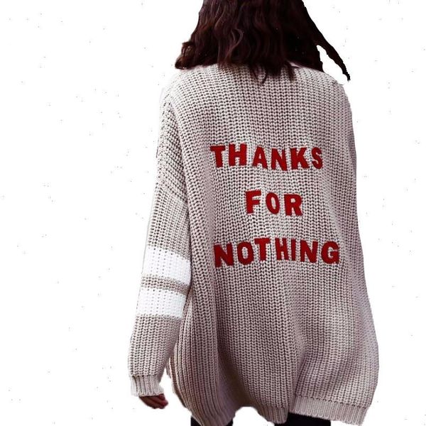 

newdiscvry fashion letter embroidery cardigan women classic spring autumn sweater knitted coat female casual long cardigan coat, White;black