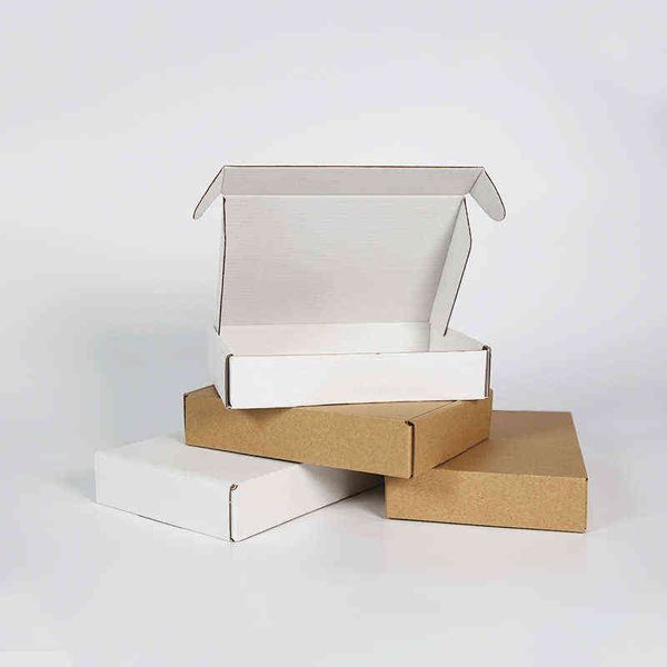 5 teile/los Kraft Papier Flugzeug Box Weiß Kleidung Schmuck Wellpappe Karton Geschenk Papier Verpackung Box H1231