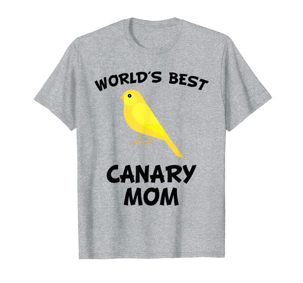 

world's canary mom bird owner t-shirt, White;black