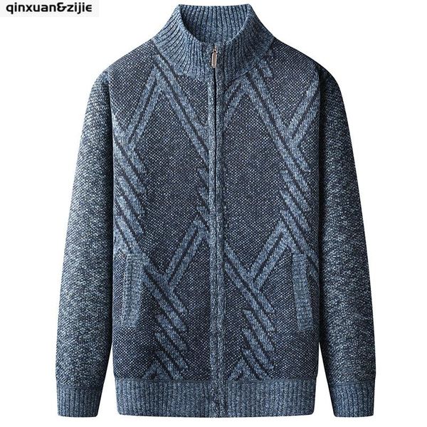 

men's sweaters q&z solid stand sweater oversize stripe cardigan male long sleeve turtleneck men coat jacket autumn winter fashion 2021, White;black