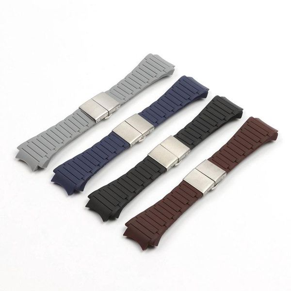 

watch bands qualiy 24x33mm watchband soft silicone rubber belt for strap design blue black brown band 6620 tools buckle