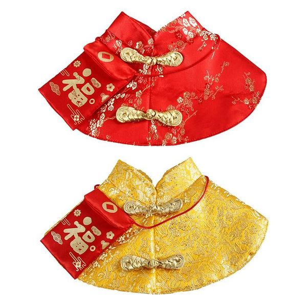 

dog apparel pet cat year cloak clothes party costume chinese tang dynasty dress festival with red envelope for kitten puppy