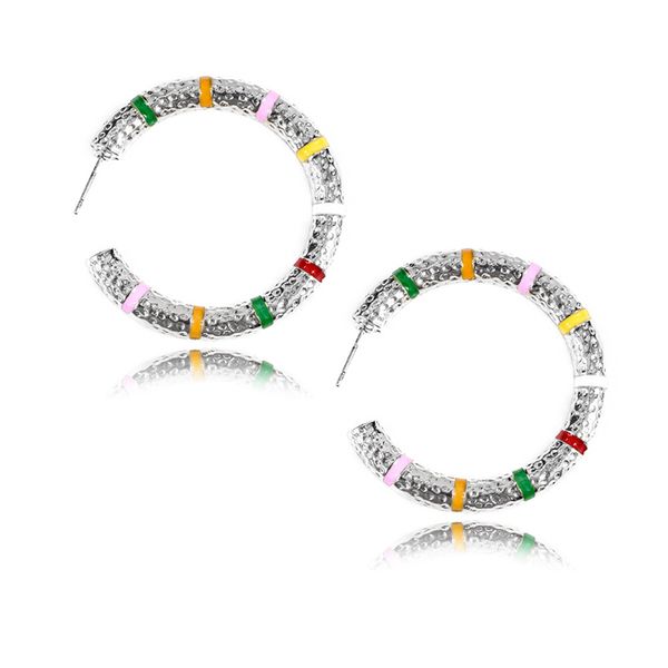 

vintage alloy hoop earrings for women statement korean geometry big dangle drop earring ladies party ear jewelry, Golden;silver