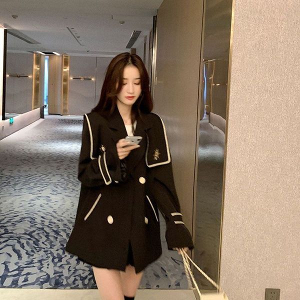

black sea red autumn small high-sensation female jacket and versatile korean style 793a, White;black
