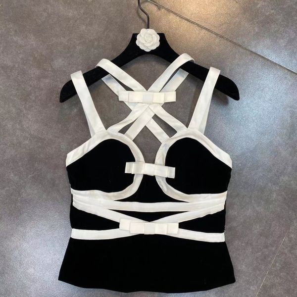 

2021 Spring Summer New Arrivals Sleeveless Cross Sexy Bow Regatta Women A2gu, White