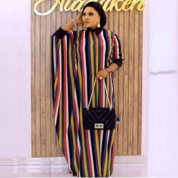 

ethnic clothing african dresses for women golden glitter split o-neck party dress long tunic night club 3/4 sleeve maxi, Red
