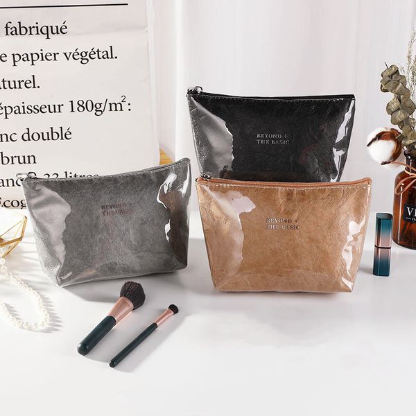 Tyvek impermeável saco cosmético beleza maquiagem bolsa de embreagem armazenamento saco saco de banho molhado saco