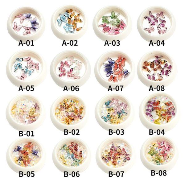 

nail art decorations 1 box resin 3d stickers set,diy sequins nails jewelry, Silver;gold