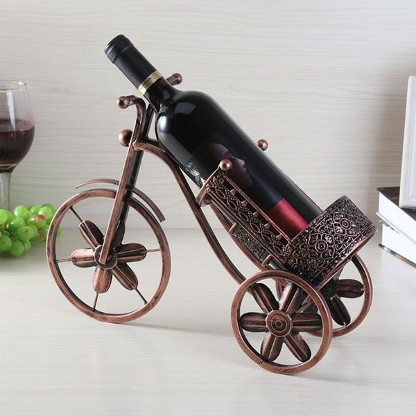 

hooks & rails tricycle shape decorative storage no fading shelf standing iron structure durable wine rack kitchen european style deskto