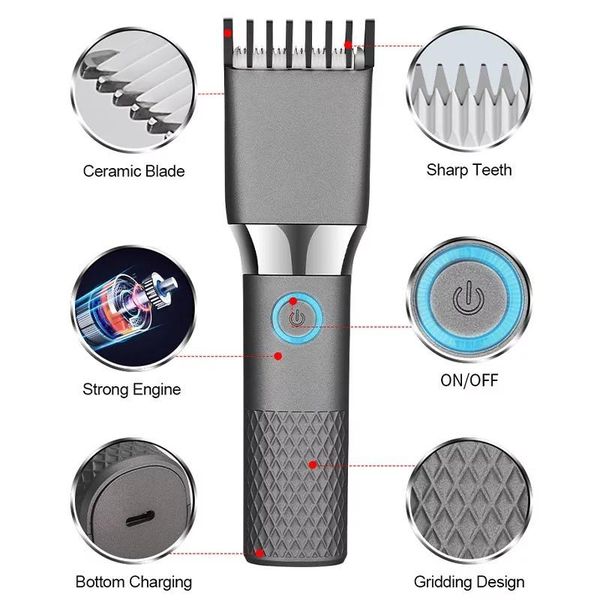 

hair clippers profesional men's barber kit ceramic cutter cordless electric trimmer for men chidren