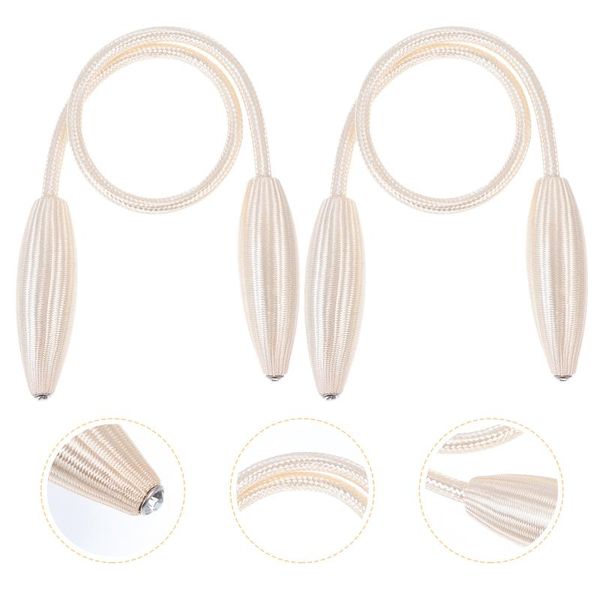 

curtain & drapes 2pcs flexible simple buckle fashion binding strap for home beige