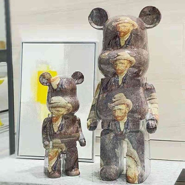 

bearbrick 1000% violent bear jinx building block tide doll hand-made living room decoration large186y