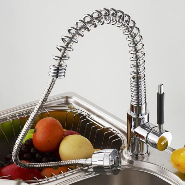 

kitchen faucets spring type faucet pull out 2 spayers pattern copper sink and cold