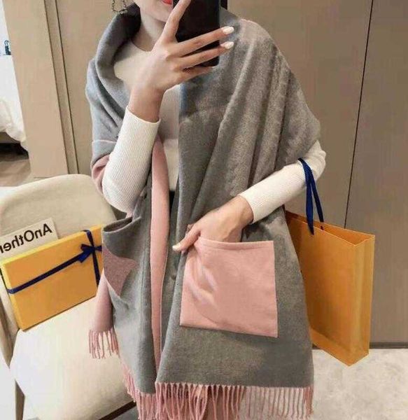 

fashion digner scarf with geometric patterns winter letters print cashmere scarv for women warm plaid cotton shawl wraps size 180x65cm, Blue;gray