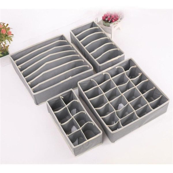 

storage drawers 4pcs /set boxes underwear non-woven underwears organizer box bra socks set #4o17