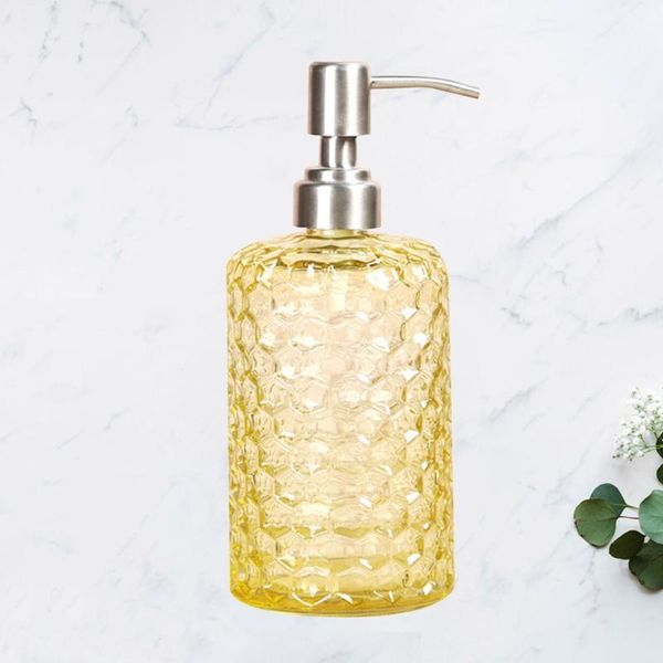 

storage bottles & jars 500ml shower containers pineapple grain glass pump refillable stainless steel nozzle shampoo container liqui