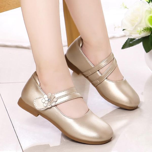 

flat shoes solid kids baby toddler girl children white wedding party princess leather soft bottom girls flower single 21, Black;grey