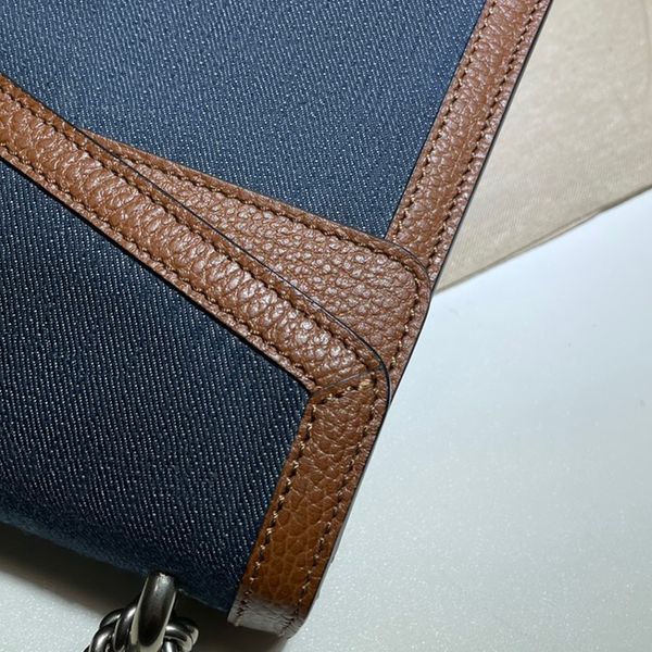 

the new series 400249 shoulder bag denim interior zipper pocket single genuine leather fashion atmosphere plain delicate fashion