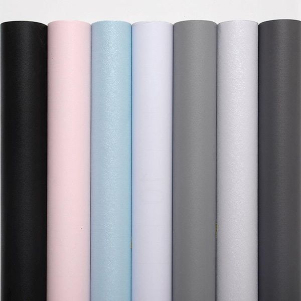 

wallpapers black gray solid matte self adhesive wallpaper diy wall sticker waterproof home decor movie living room kitchen door poste
