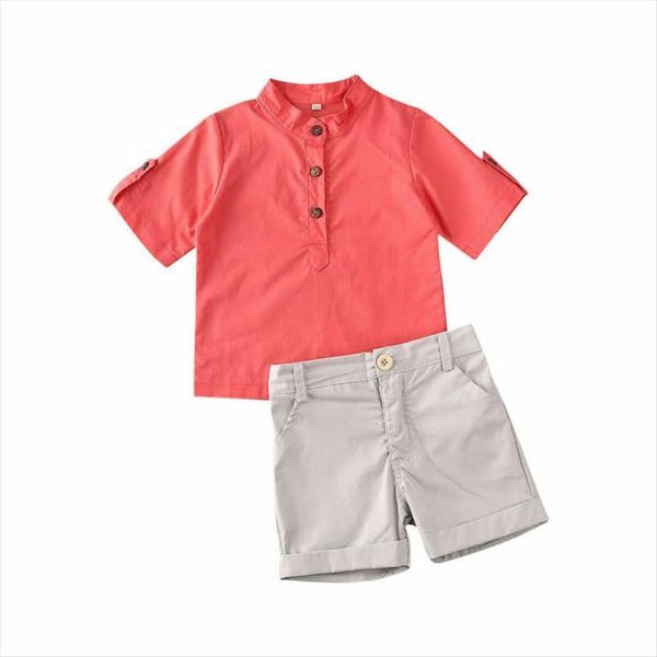 

summer toddler kid boy gentleman clothes shirt shorts suit formal clothing, White