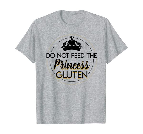

do not feed princess gluten funny gluten girl shirt, White;black