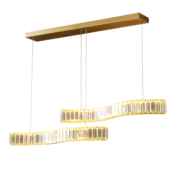 

pendant lamps postmodern brass chandelier for dining room rectangle kitchen island k9 crystal hanging light fixture gold home decoration