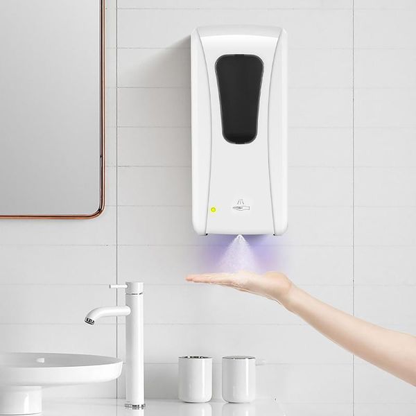 

liquid soap dispenser 1000ml punch-wall mounted automatic disinfection machine intelligent sensor touchless sprayer