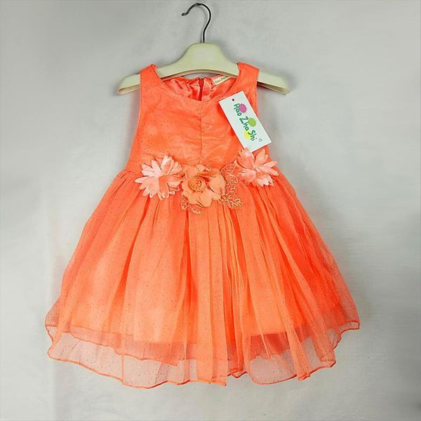 

2 7years toddler kid girl dress princess lace tulle wedding birthday party tutu pageant children clothing costumes, Red;yellow