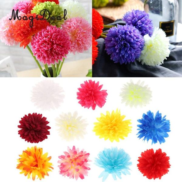 

decorative flowers & wreaths artificial pompoms pom poms flower balls fluffy wedding party decoration white/green/pink/blue 11colors
