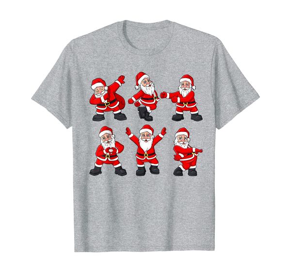 

dancing santa claus dance challenge boys girls kids xmas t-shirt, White;black