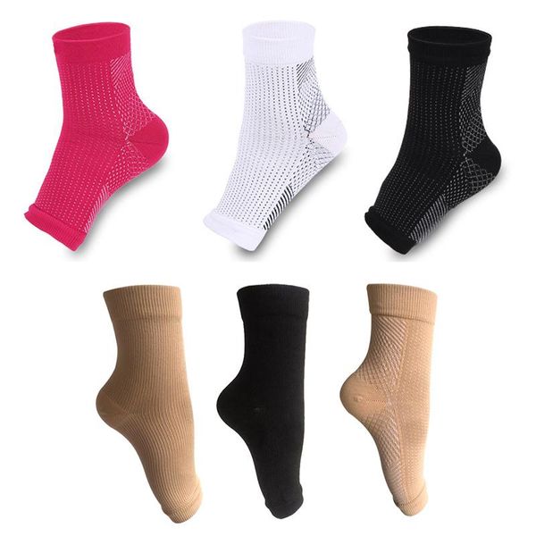 

ankle support 1 pair of anti-fatigue compression foot covers, supportrunning, cycling, basketball sports socksoutdoor men's socks, Blue;black