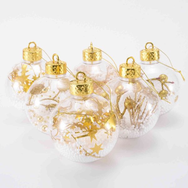 

decorations 8cm / 16 seamless pet environmental protection christmas ball set diy creative festival hanging ball pendant