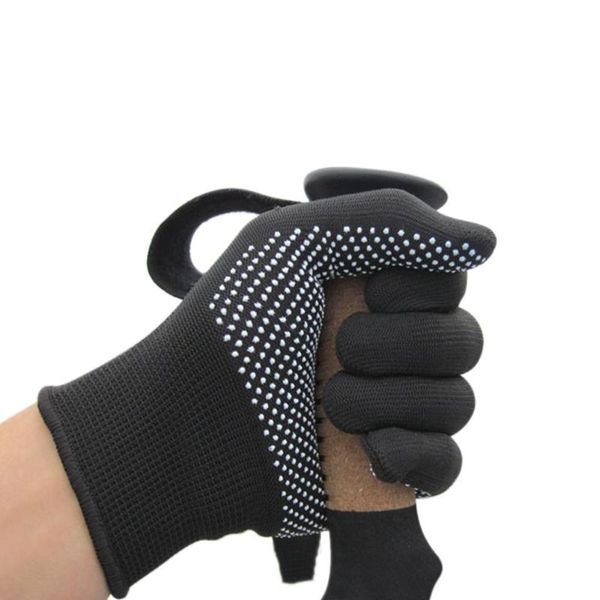 

cycling gloves 1 pair breathable outdoor anti-slip sport bike safety elastic full finger with, Black