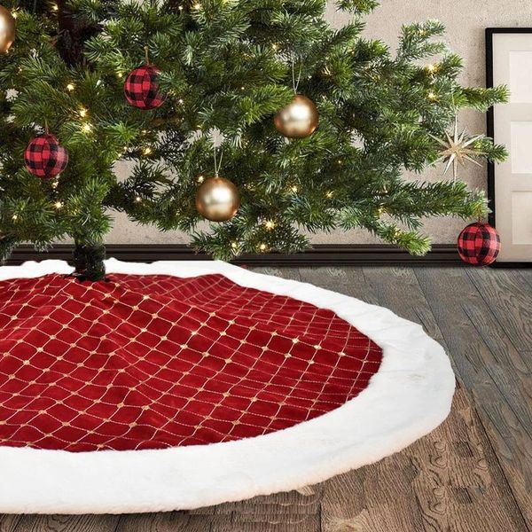

christmas decorations 2021 tree skirt sequin embroidery apron decoration 2022 year