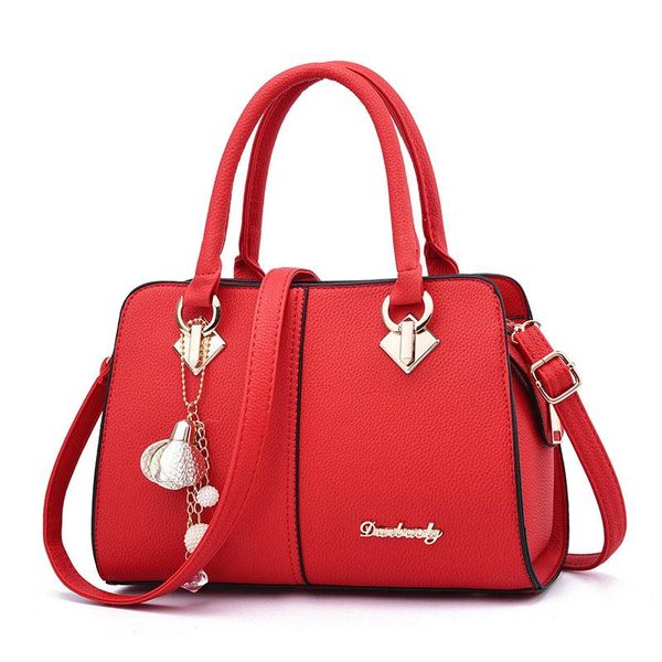 

evening bags ladies quality large capacity solid color pu leather shoulder bag trend casual messenger female hand purse